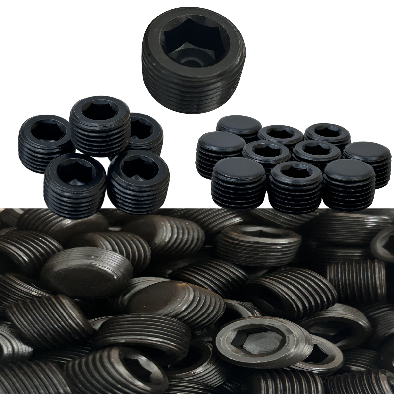 STEEL 3/4″ NPT PIPE PLUGS INTERNAL HEX COUNTERSUNK SOCKET SCREW FITTINGS 1~20PCS