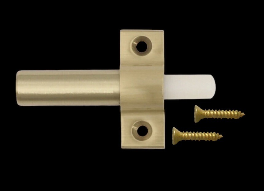 IVES COMMERCIAL Auxiliary Pusher PUSH CABINET / DOOR Push Back Stop,BRASS FINISH