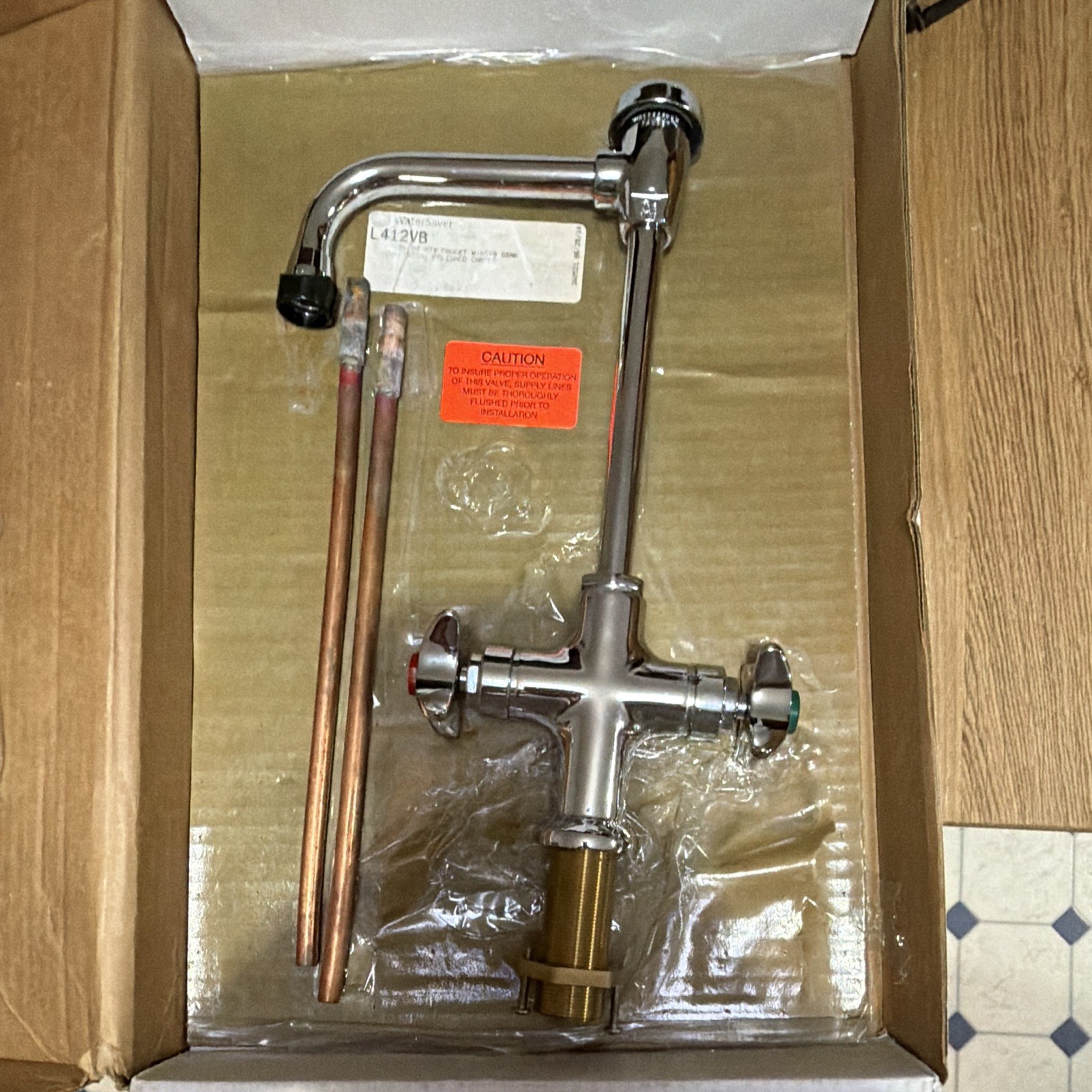 WaterSaver Faucet Co. Industrial Faucet Dual Cross Handles Chrome High Arc Metal