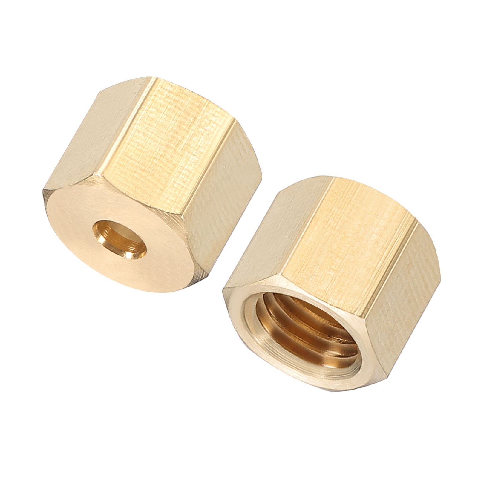 50Pcs 1/8″ Brass Compression Nut Brass Compression Fitting for Water Inert Gases