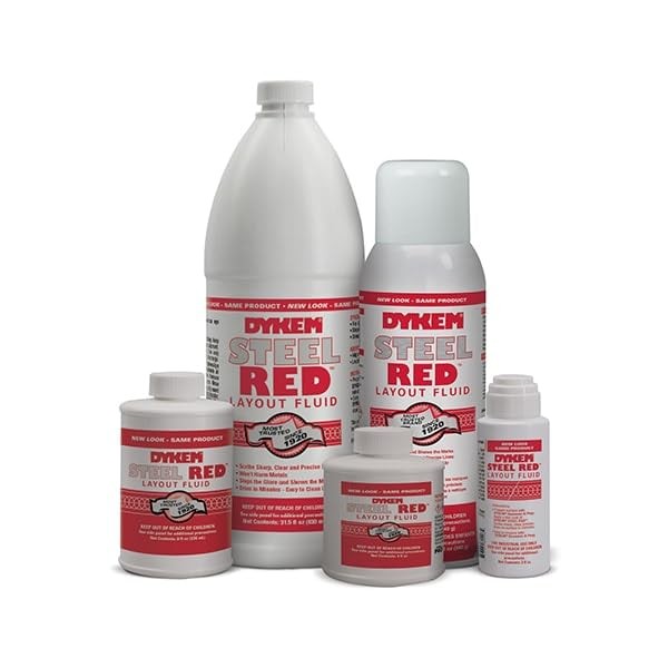 Model #04968 Red Layout Fluid 8 oz BrushInCap Bottle #80496 Work Fluid