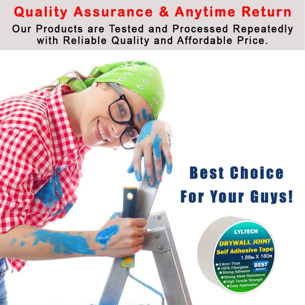 Drywall Joint Tape-13 MESH100% Fiberglass 1.88-Inch X 180FeetHeavy-Duty Self-…