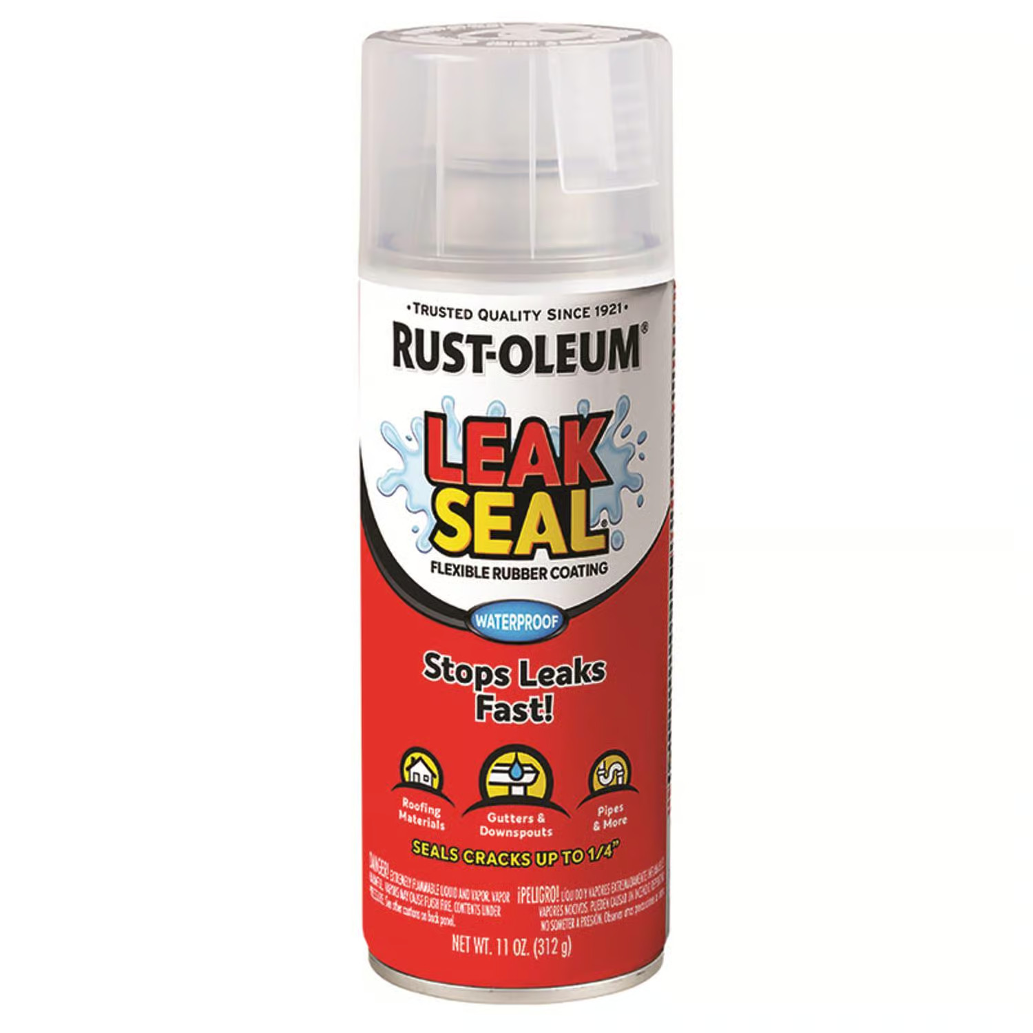 6‐Pack of 11 Oz Rust‐Oleum Brands 265495 Clear Stops Rust, LeakSeal Flexible RCS