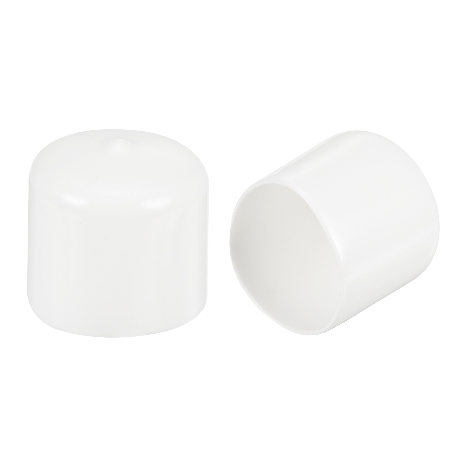 8Pcs White 34mm Rubber End Caps Round Vinyl Plug Insert Rubber Flexible