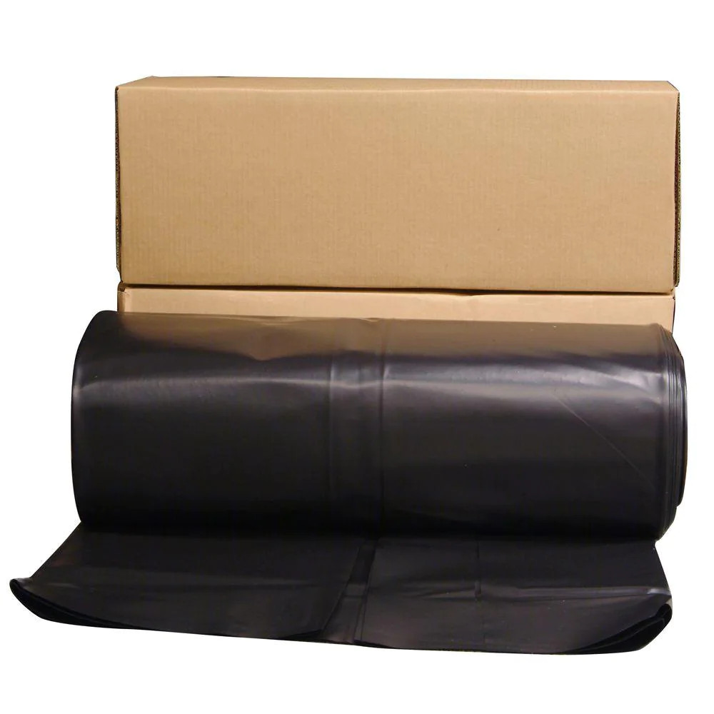 6 mil Plastic Sheeting Heavy Duty Coverall Durable 24ft X 100ft Black Protection