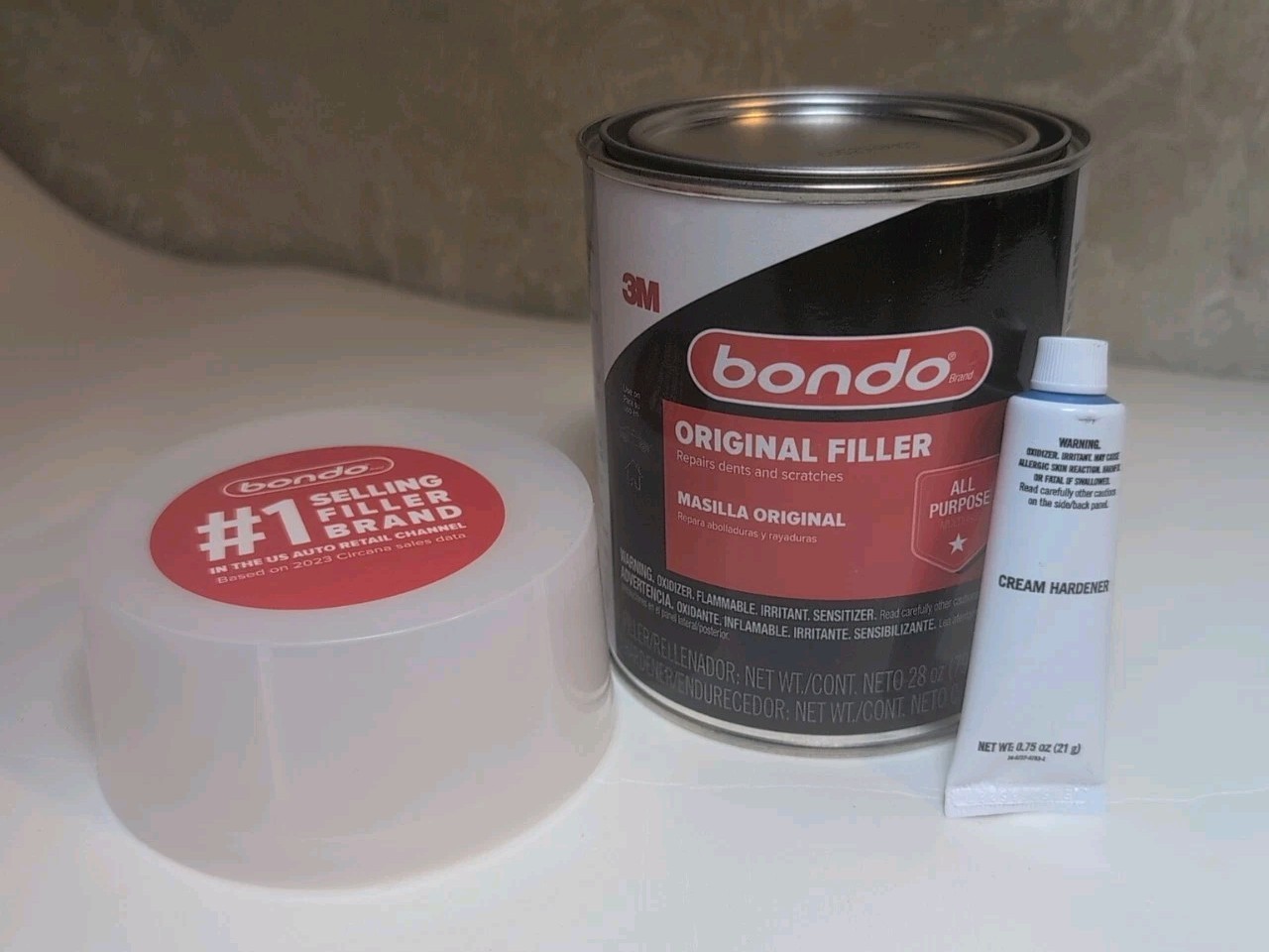 3M 262 Bondo Body Filler Original Formula, New Includes Filler And Hardener