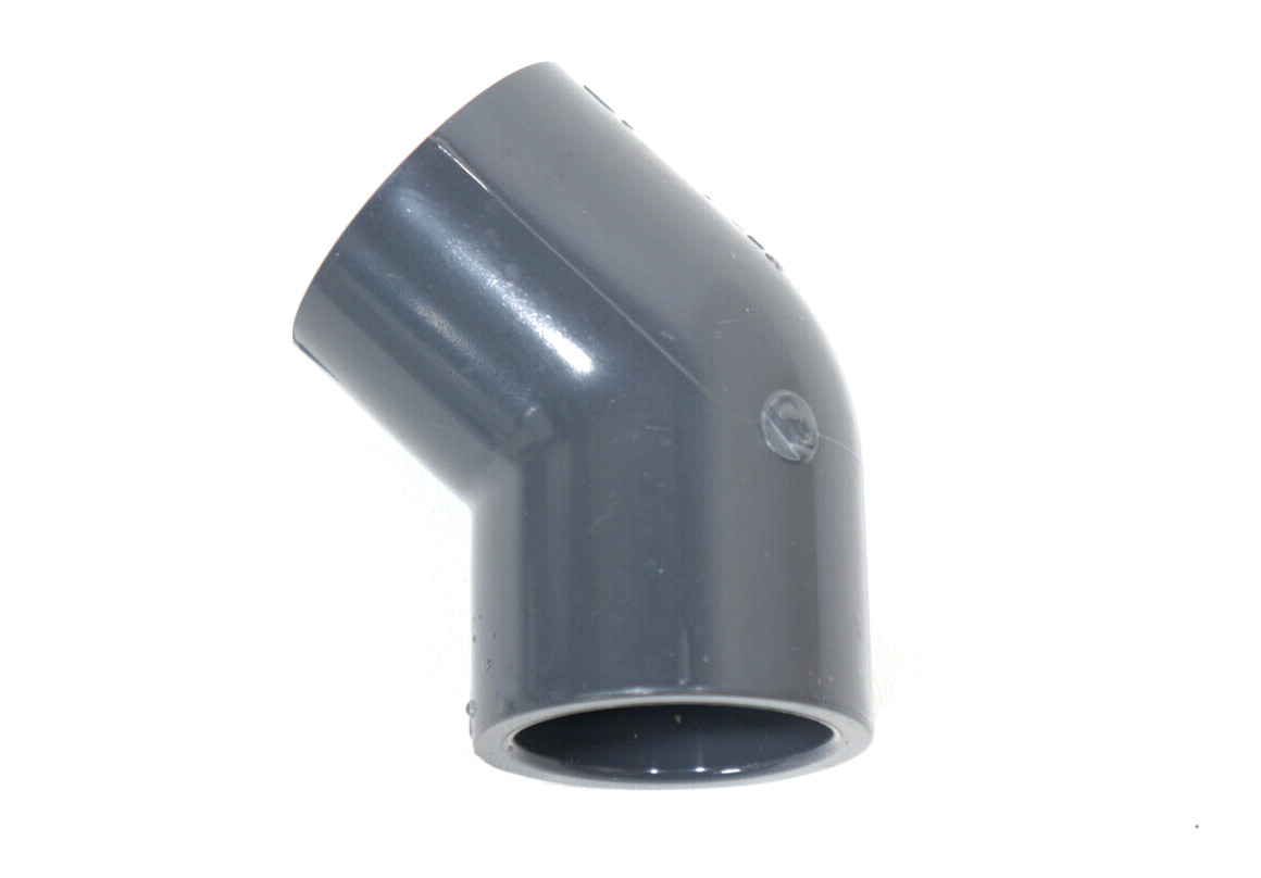 Spears 817-010 1″ PVC Slip Solvent Weld 45 Degree Elbow Schedule 80 Fitting