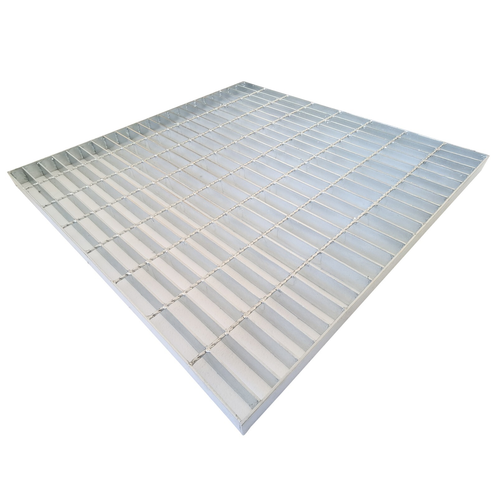 1 Piece 2.6ft*2.6ft Silver Gray Carbon Steel Grille Plate Load-Bearing 3 tons