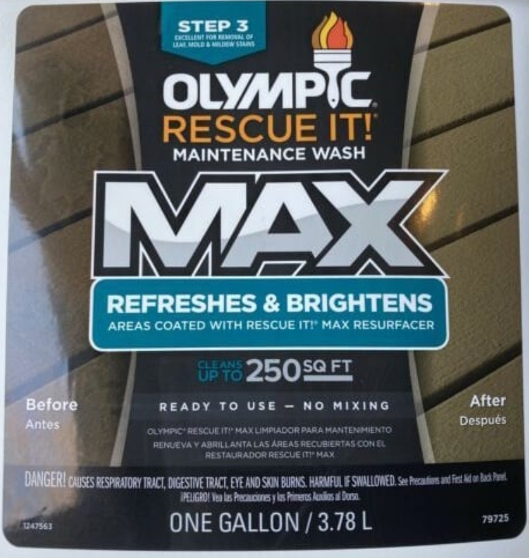 1 Gallon Olympic Rescue It Maintenance Wash MAX Refreshes Brightens Cleans