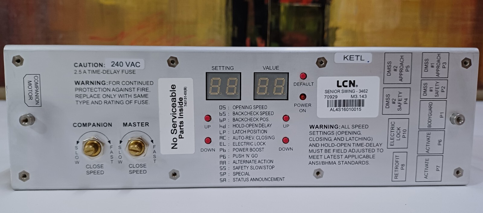 LCN Senior Swing Automatic Door Control Box 240v