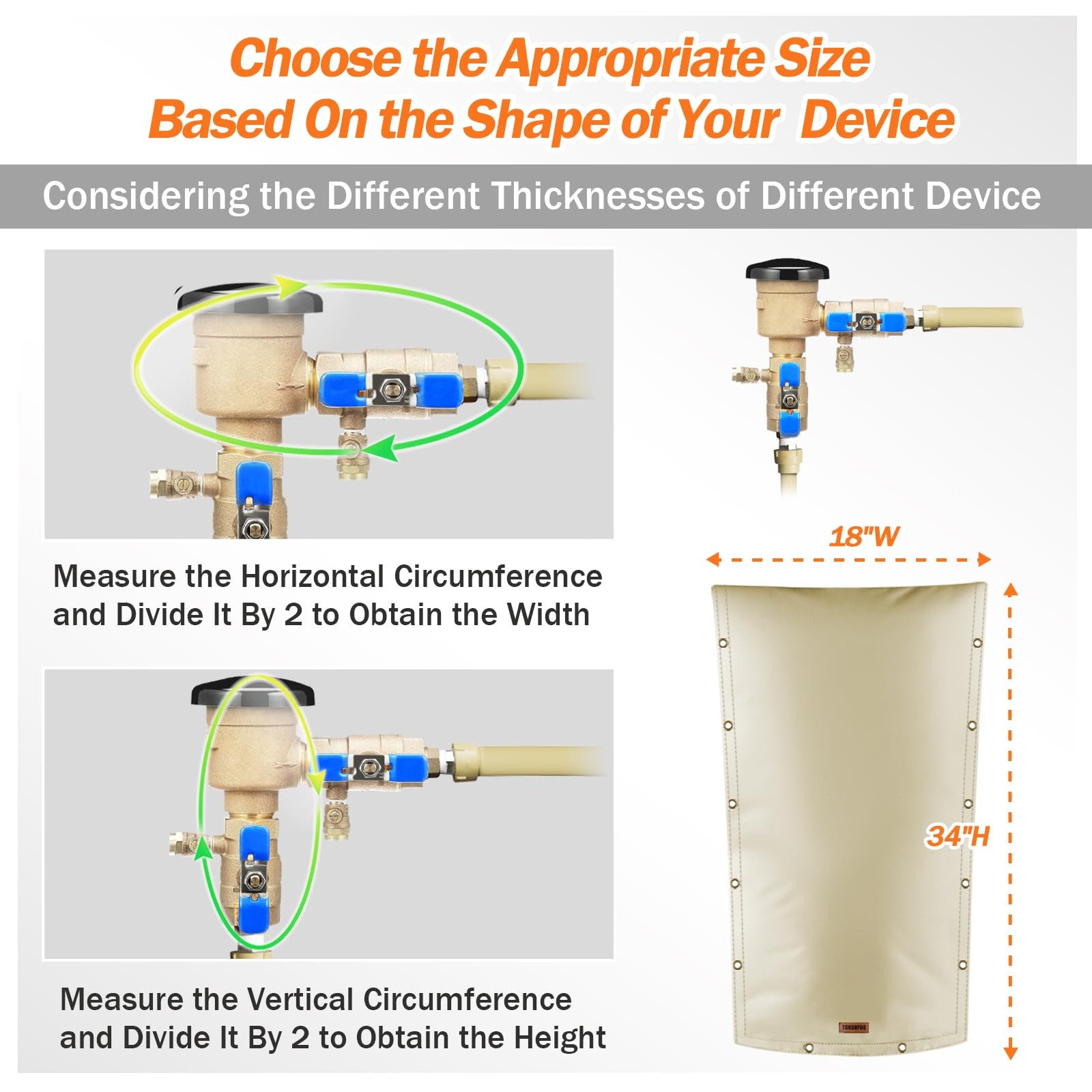 Tohonfoo 3-Way Opening Backflow Preventer Pipe Insulation 5F – Valve