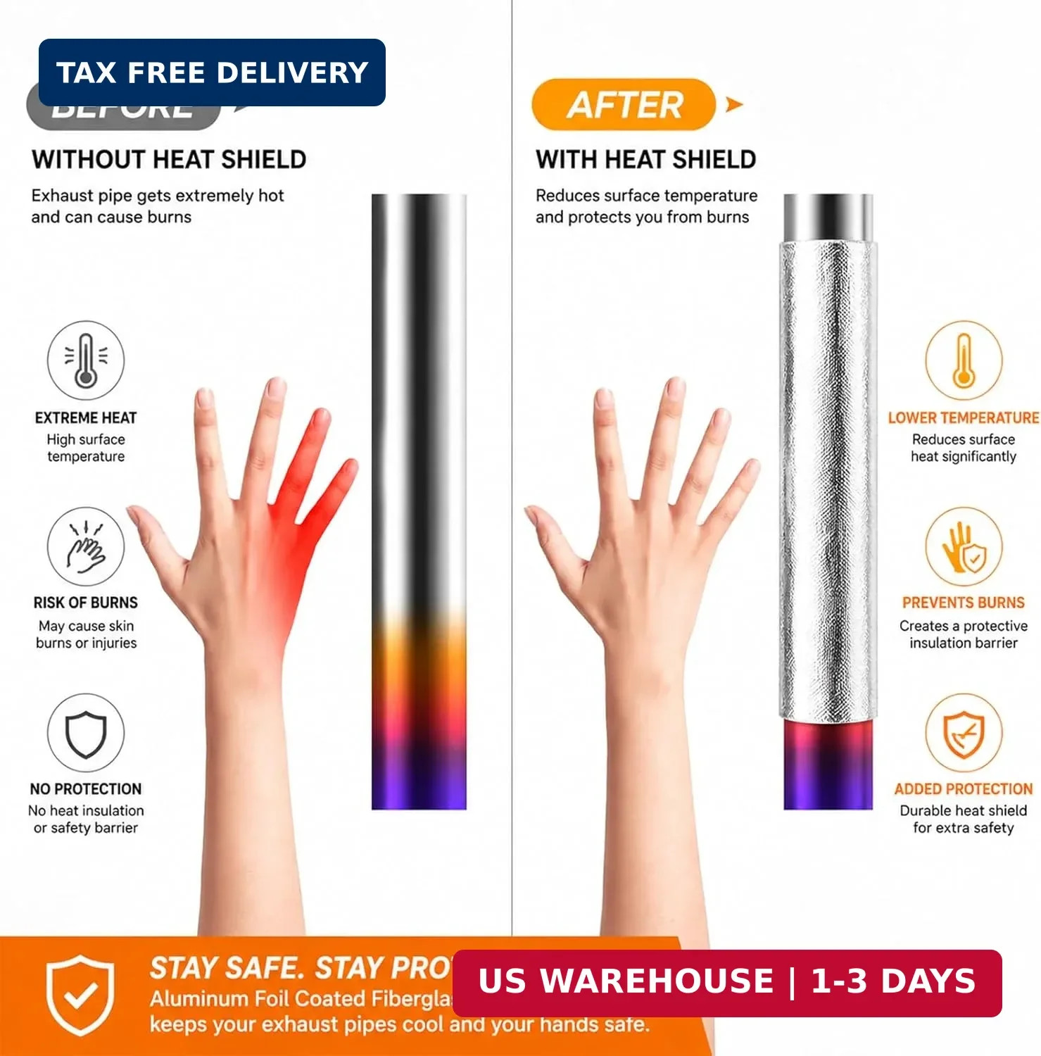 Aluminized Heat Shield Adhesive Backed Heat Barrier Insulation Wrap Reflective E
