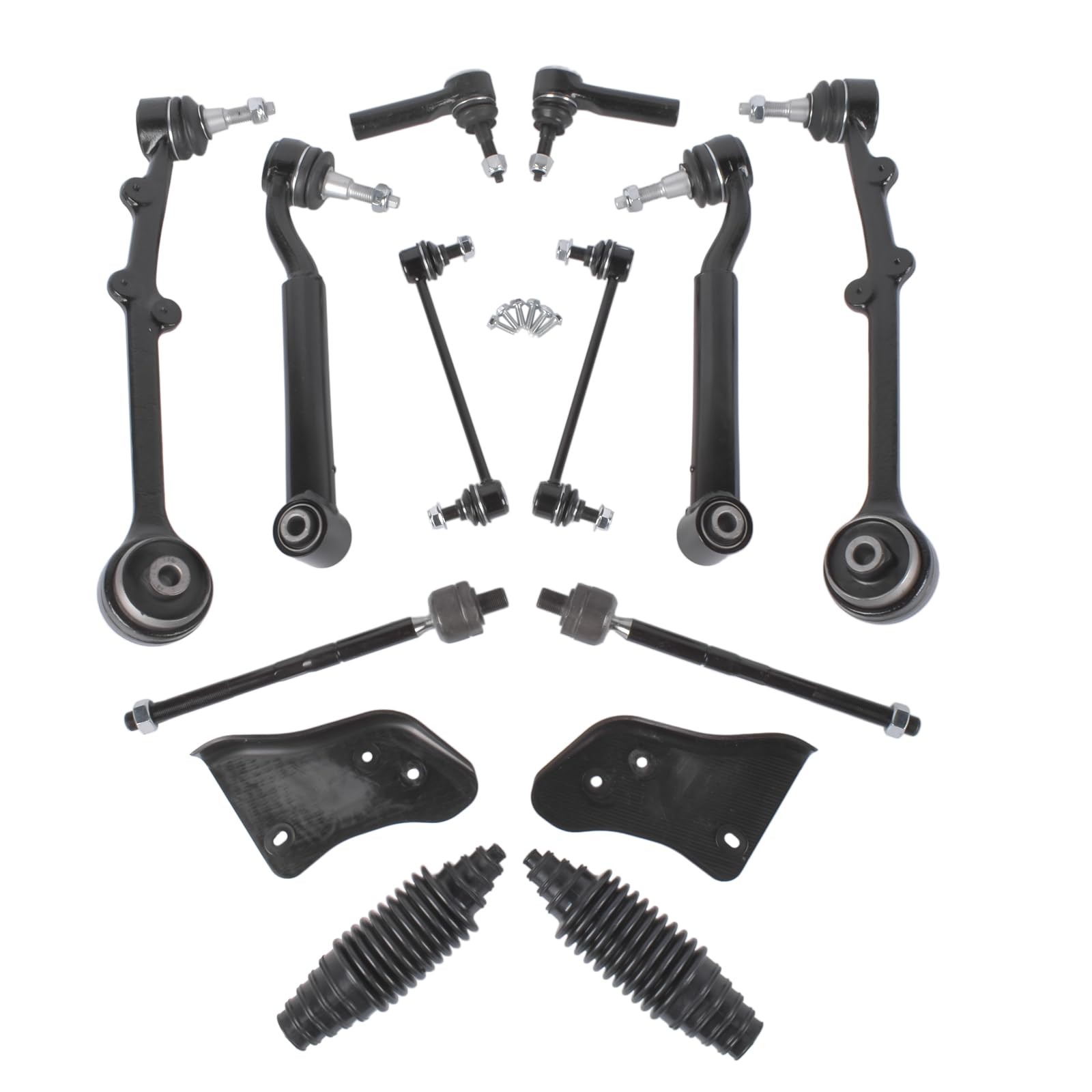12-Piece Front Steering Suspension Kit Control Arms Ford Mustang 2015-2019