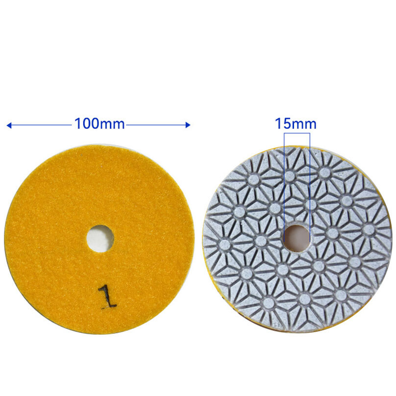 3PCS/Set 1#2#3# Dry/Wet 3 Step Diamond Polishing Pads 4-inch for Granite Marble