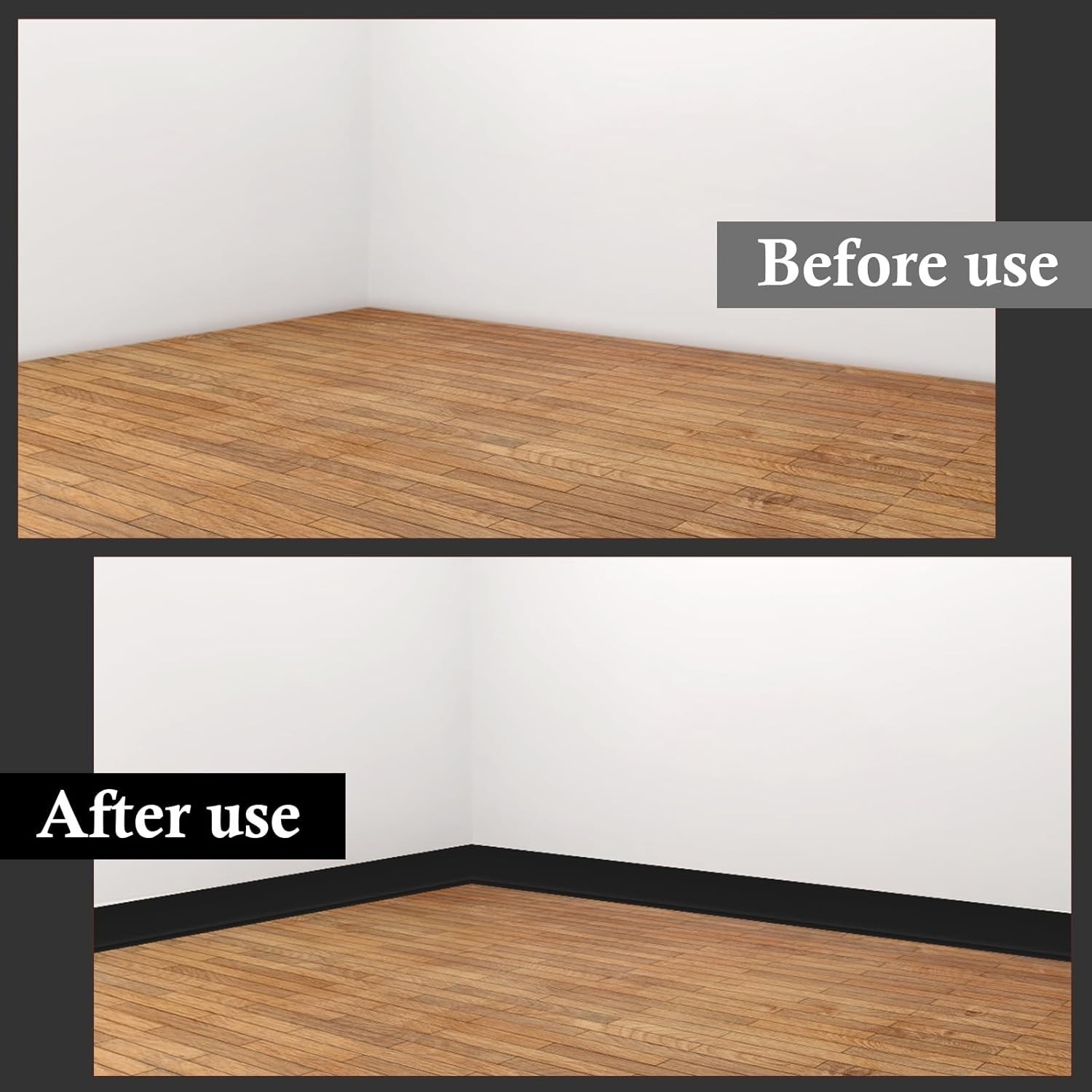 Flexible Baseboard Molding Trim 4″ x 15 ft, 20ft 40ft 50ft 60ft 100ft Self-Ad…