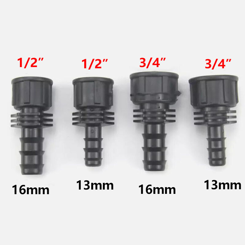 1/2″ 3/4″ Female BSP Thread Hose Barb Straight Plastic Connector Fitting 13/16mm