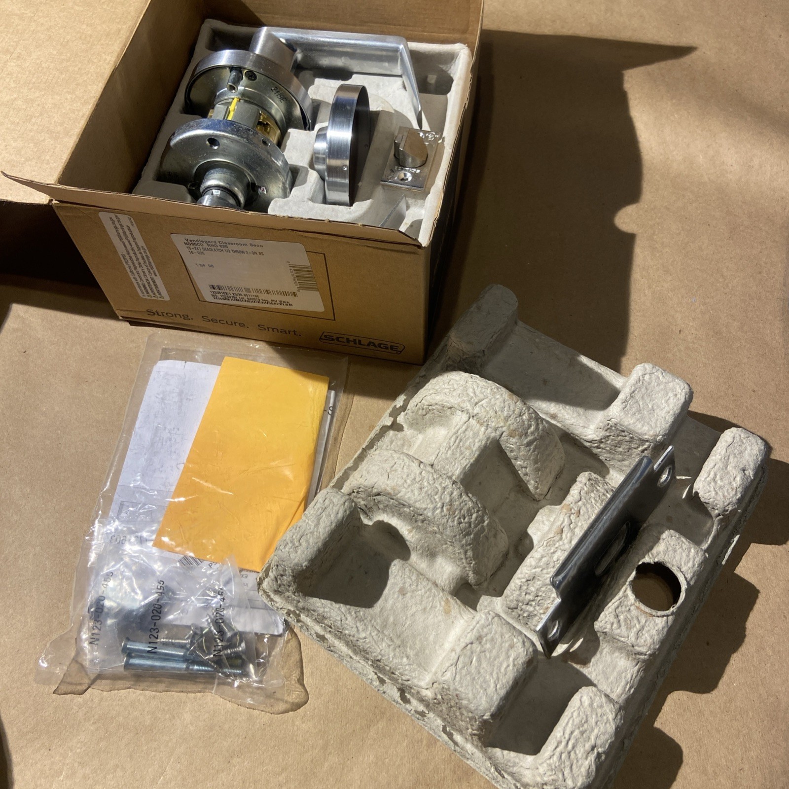 Schlage ND95CD RHO 626 No Cylinder 13-247 Dead latch 1/2 Throw 2 3/4 1 3/4 C
