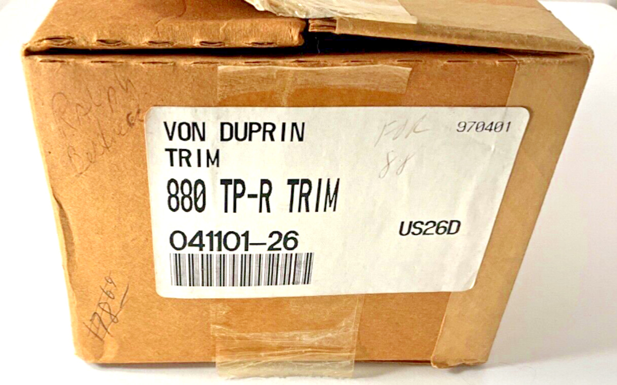 VON DUPRIN Exit Device Trim 880 TP-R US26D Thumbpiece Trim Rim Device Satin