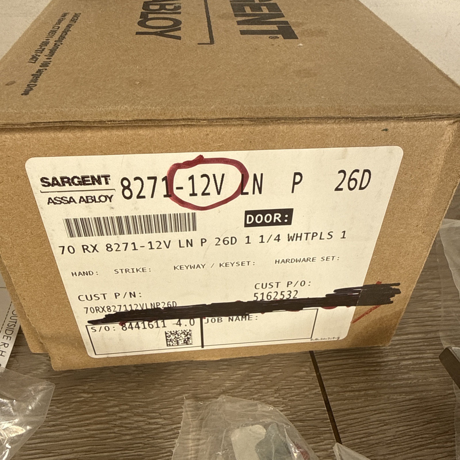 READ!!! Sargent Assa Abloy 70RX-8271-12V LNP 26D Electric Mortise Lock