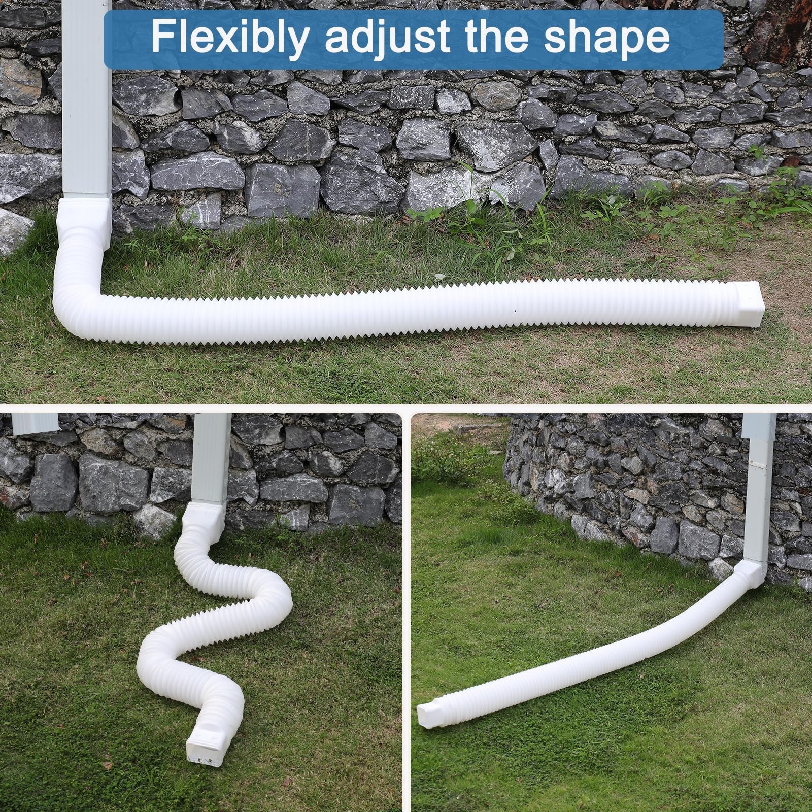 1 Pack Gutter Downspout Extensions for Rainwater Drainage, 4” Diameter Thi