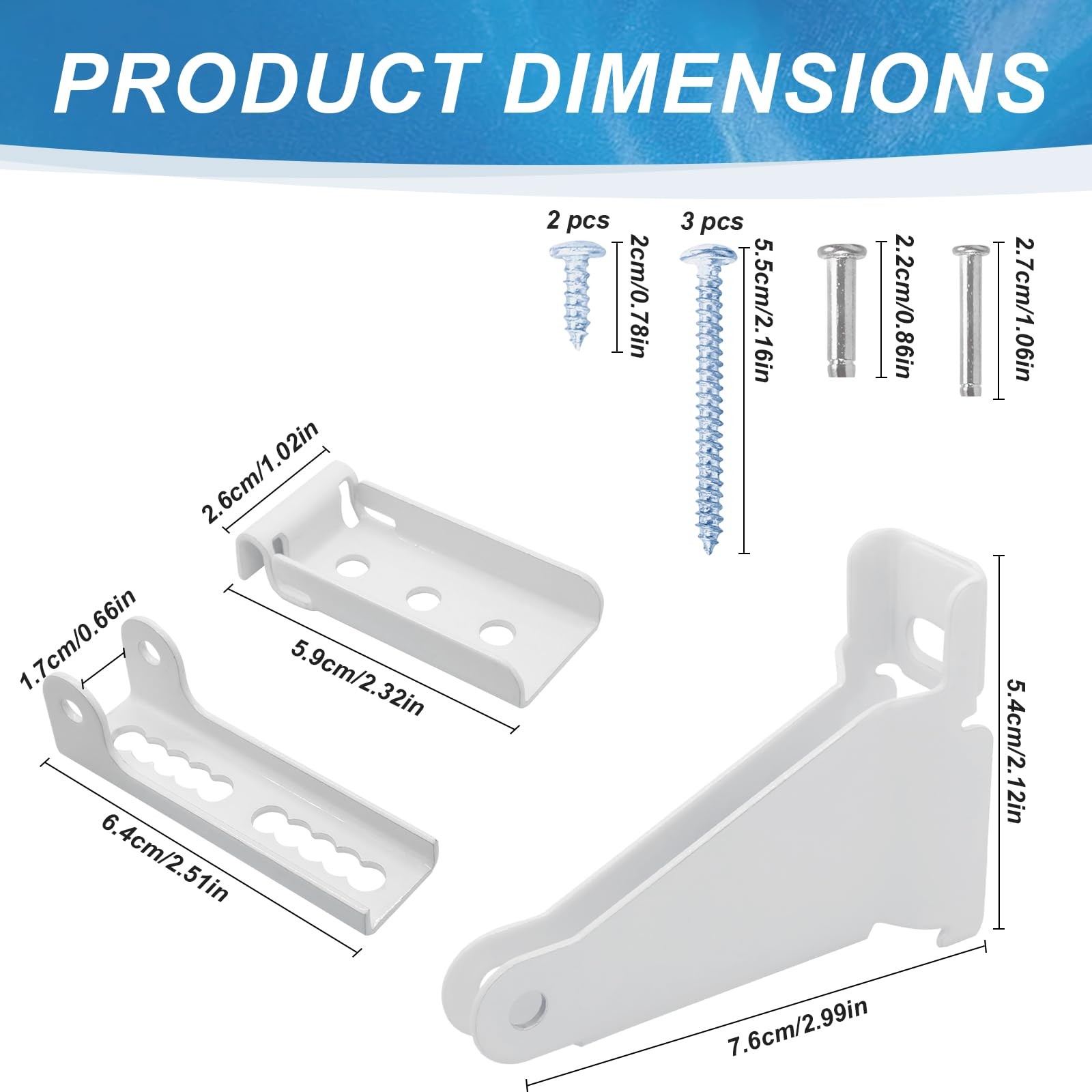 Reinforced Storm Door Closer Bracket Kit, Heavy-Duty Screen Door Closer Replacem