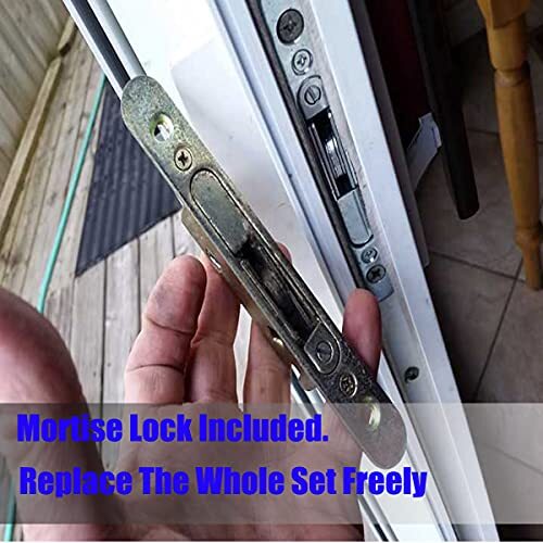Patio Sliding Glass Door Handle Set with 45° Mortise Lock Assorted Colors