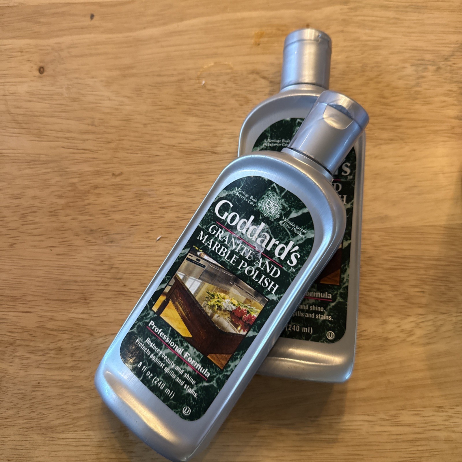 2x GODDARD’S GRANITE & STONE CLEANER & POLISH FOR COUNTERTOPS & FLOORS 8 Oz