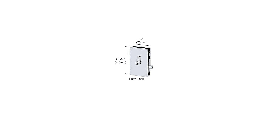 CRL EUR681PS Polished Stainless EUR Series Center Housed Patch Lock