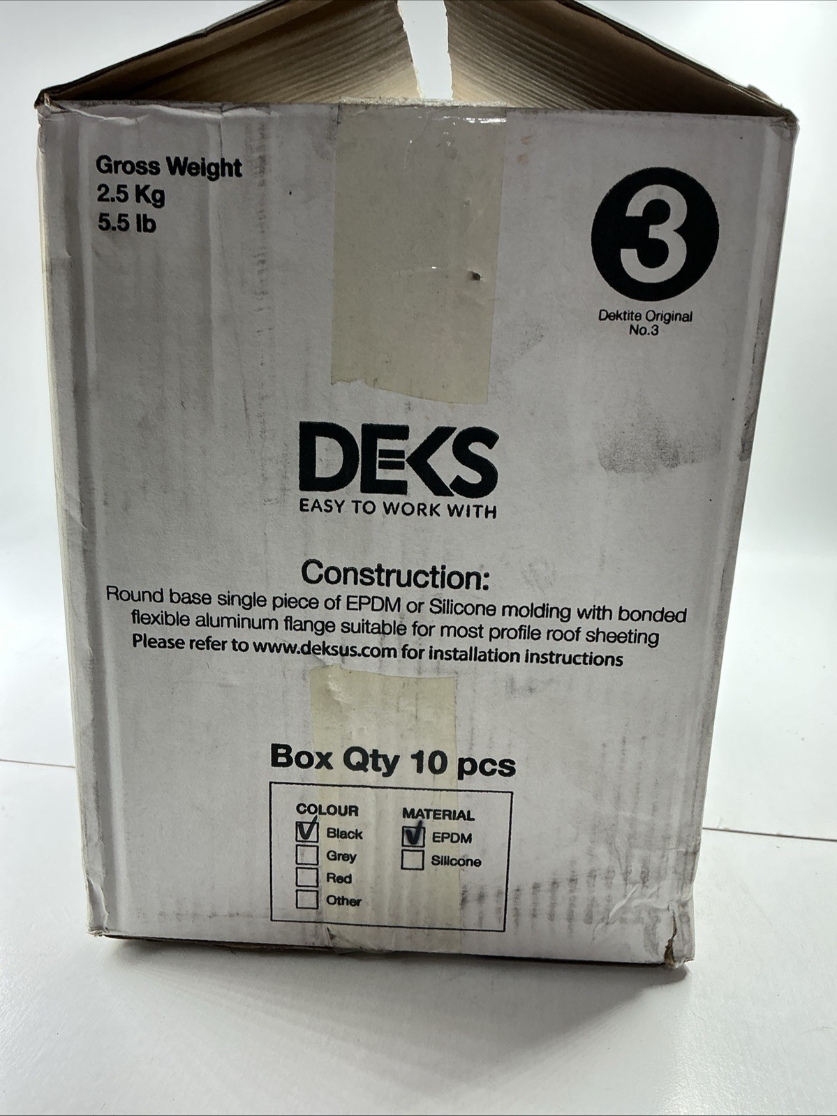 Box of 10 Dektite DF103G Retrofit 5-127mm Pipe Boot Roof Flashing