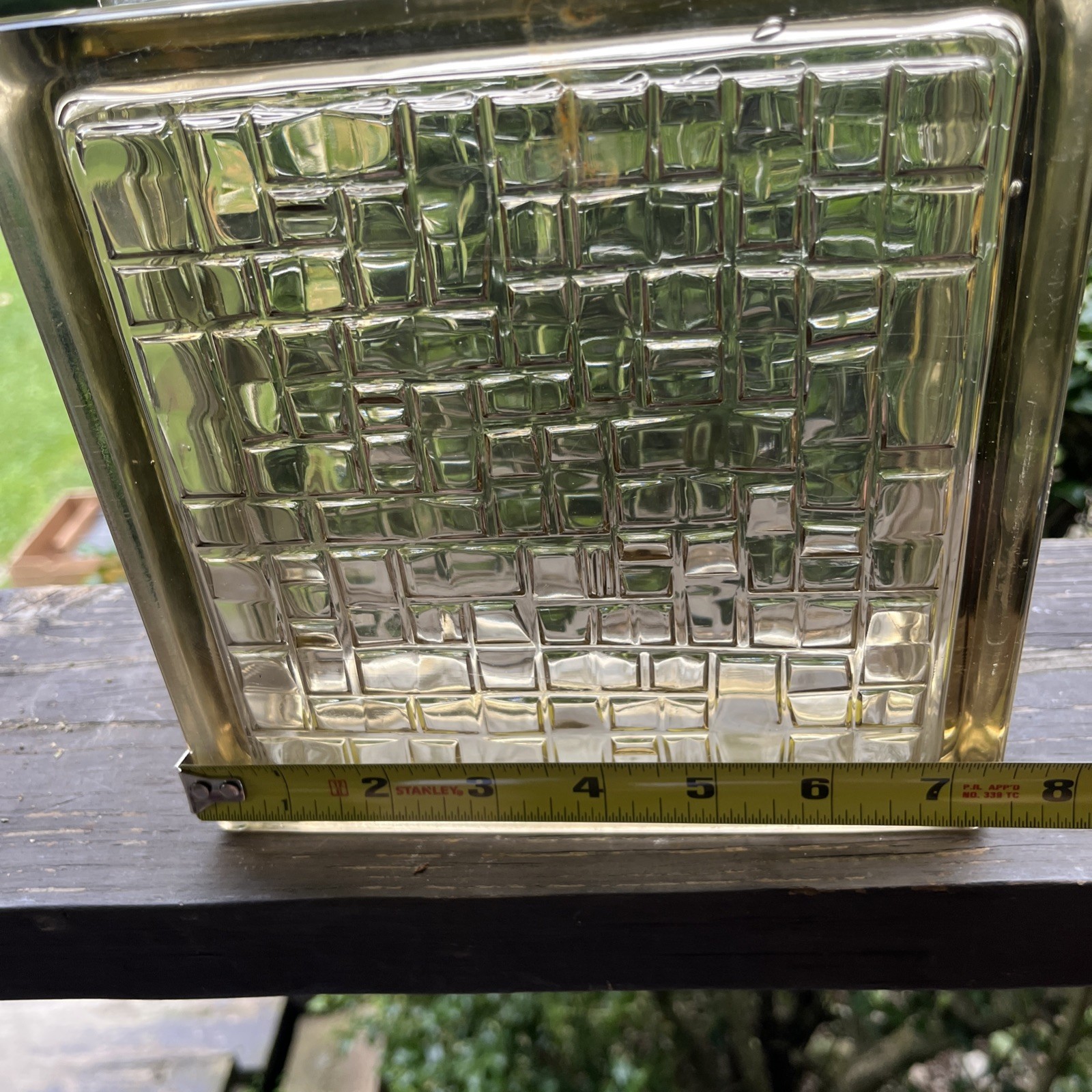 Vintage Glass Block MCM, Glass Block Brick Approx8-8-4 1960s