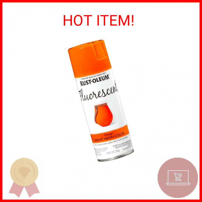 Rust-Oleum 342568 Specialty Fluorescent Spray Paint, 11 oz, Orange