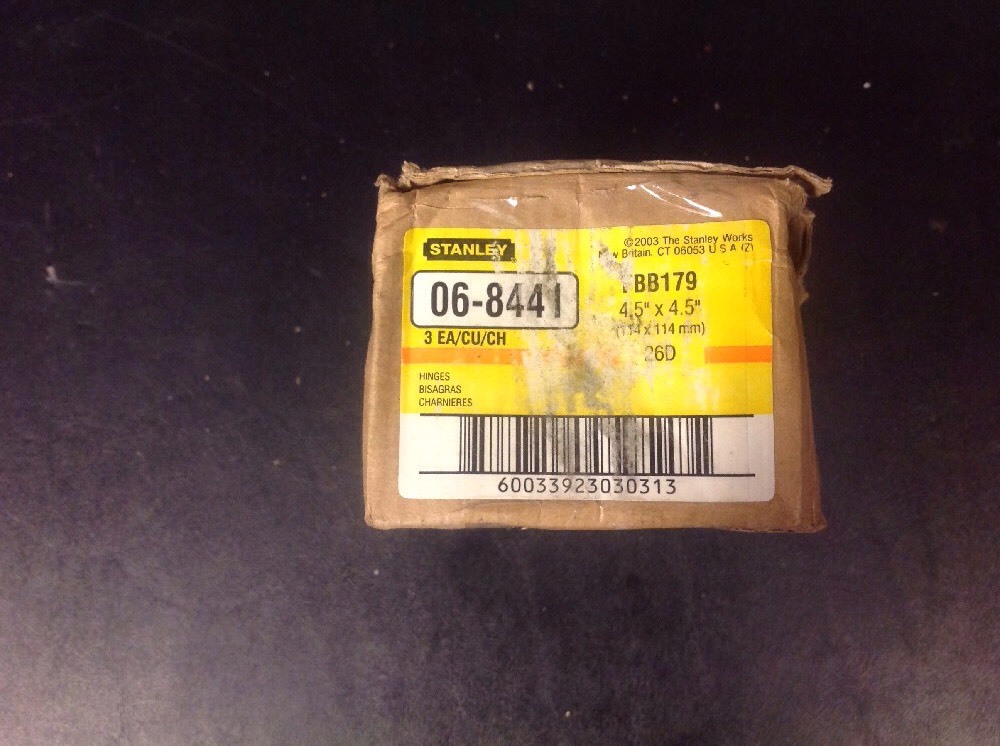 STANLEY HEAVY DUTY 626 ,SET OF 3 DOOR HINGES – NEW IN BOX,U-12