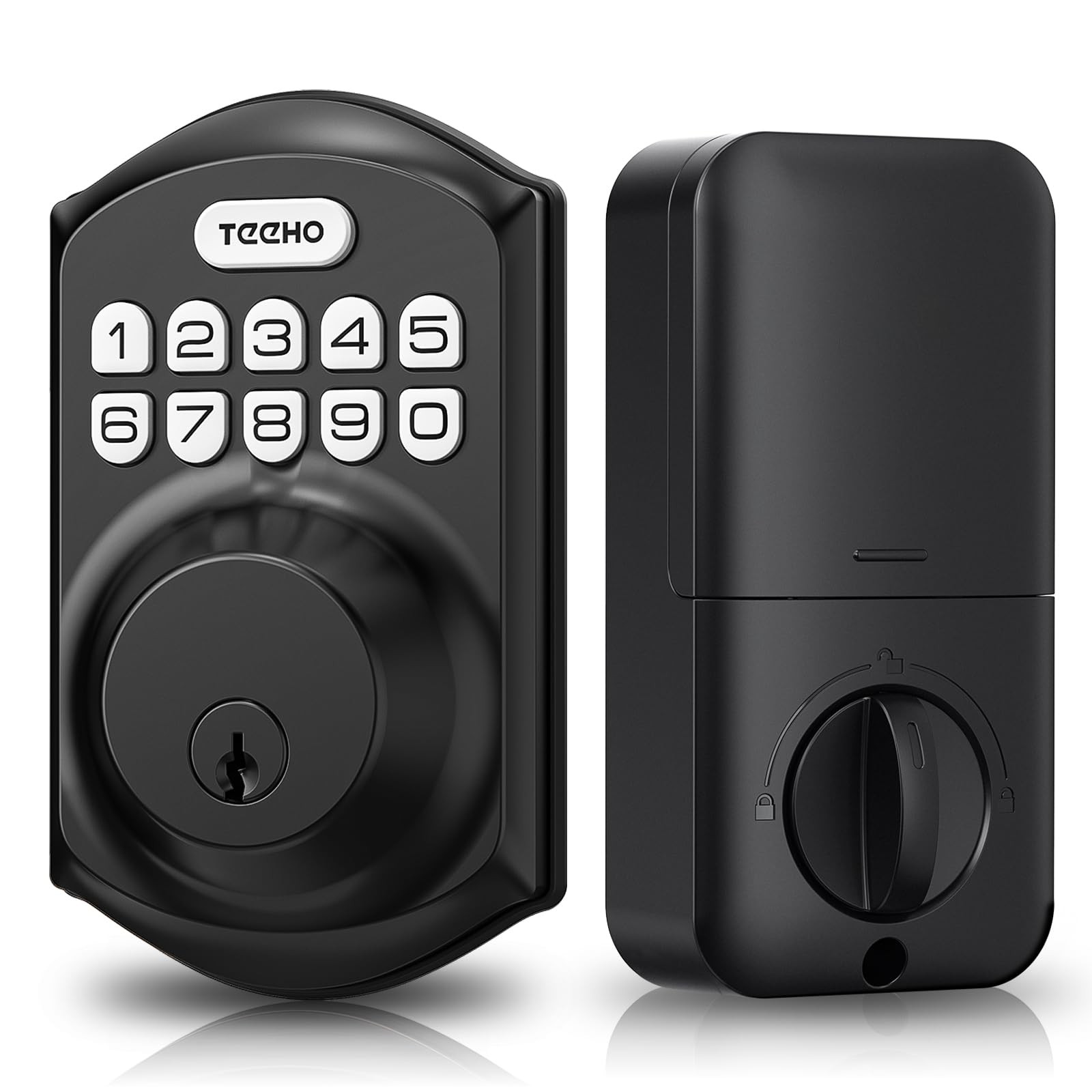TEEHO TE001 Keyless Entry Door Lock with Keypad – Smart Deadbolt Matte Black