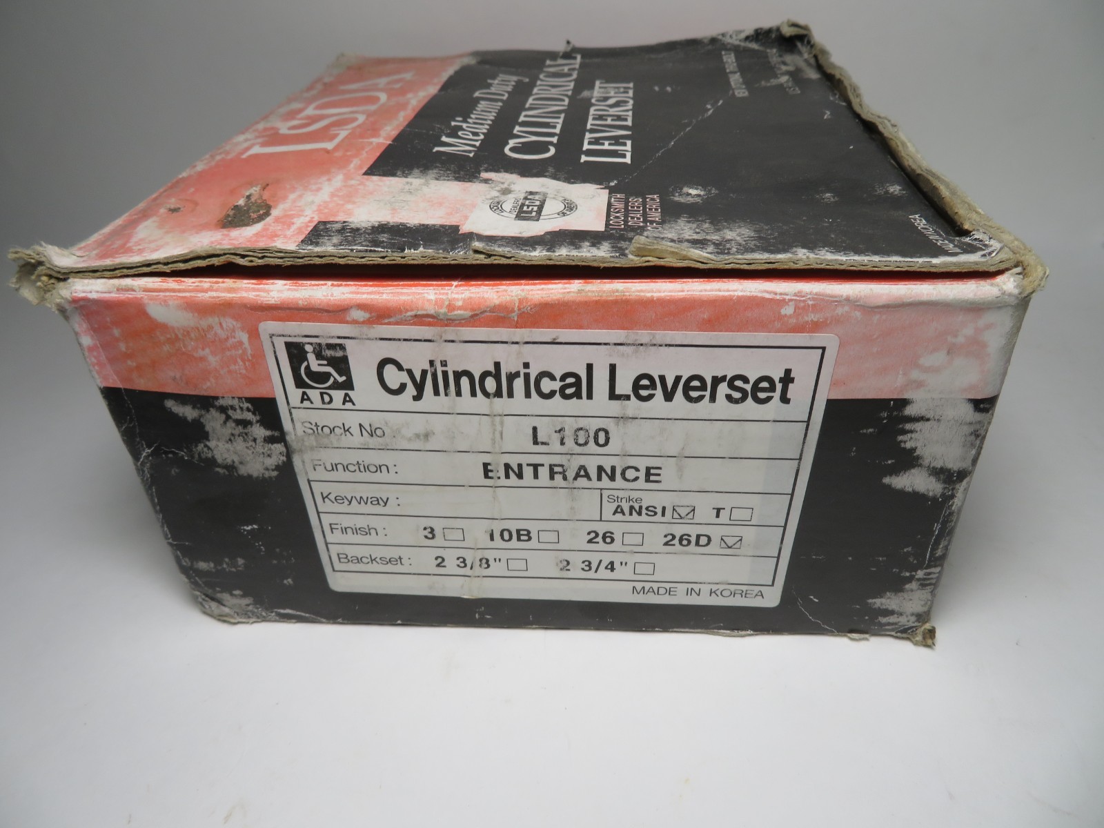 LSDA Cylindrical Leverset L100 Entrance 26D – ANSI (NOS)