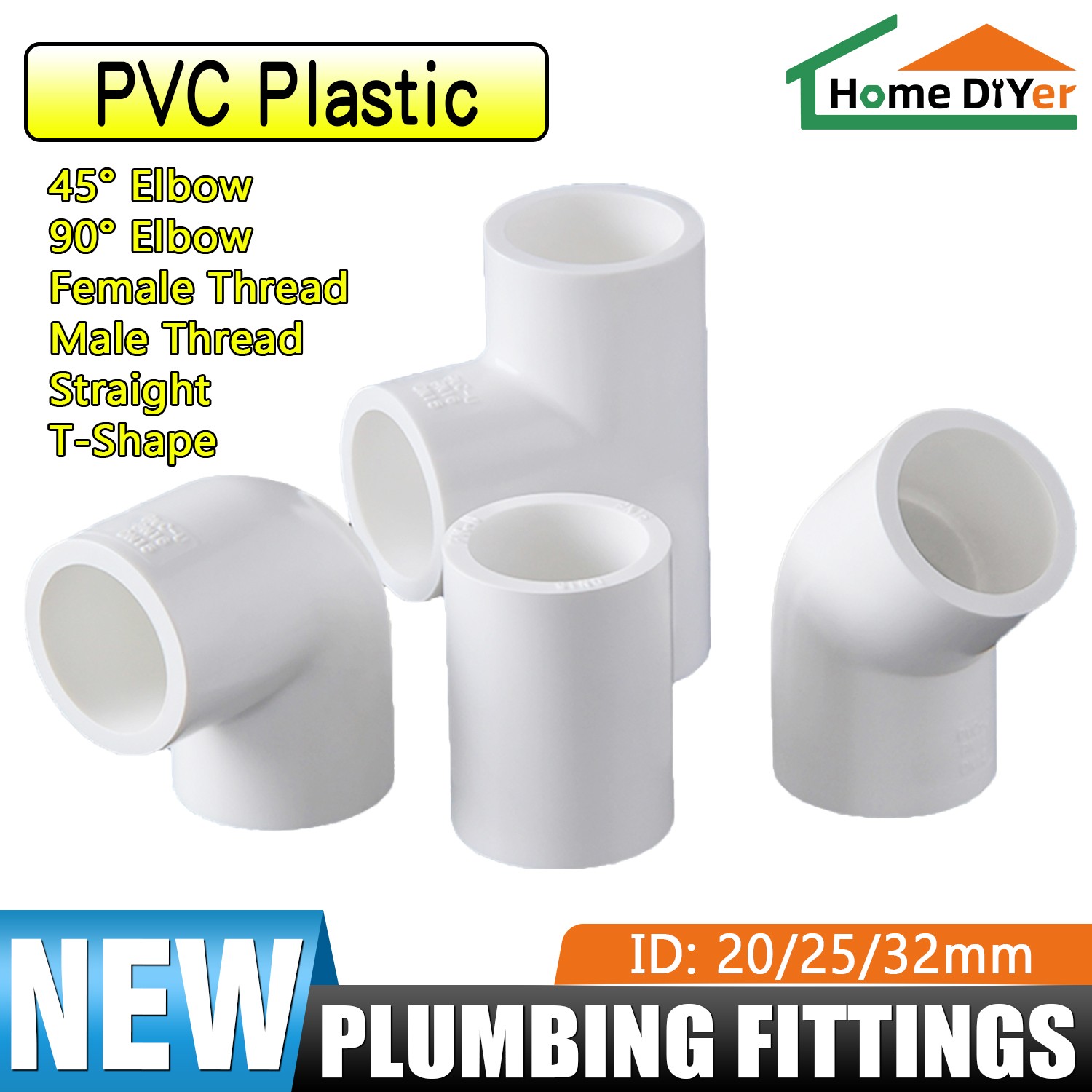 PVC Plumbing Fittings Various Pipe Connector For Aquarium Fish Tank Breeding Box
