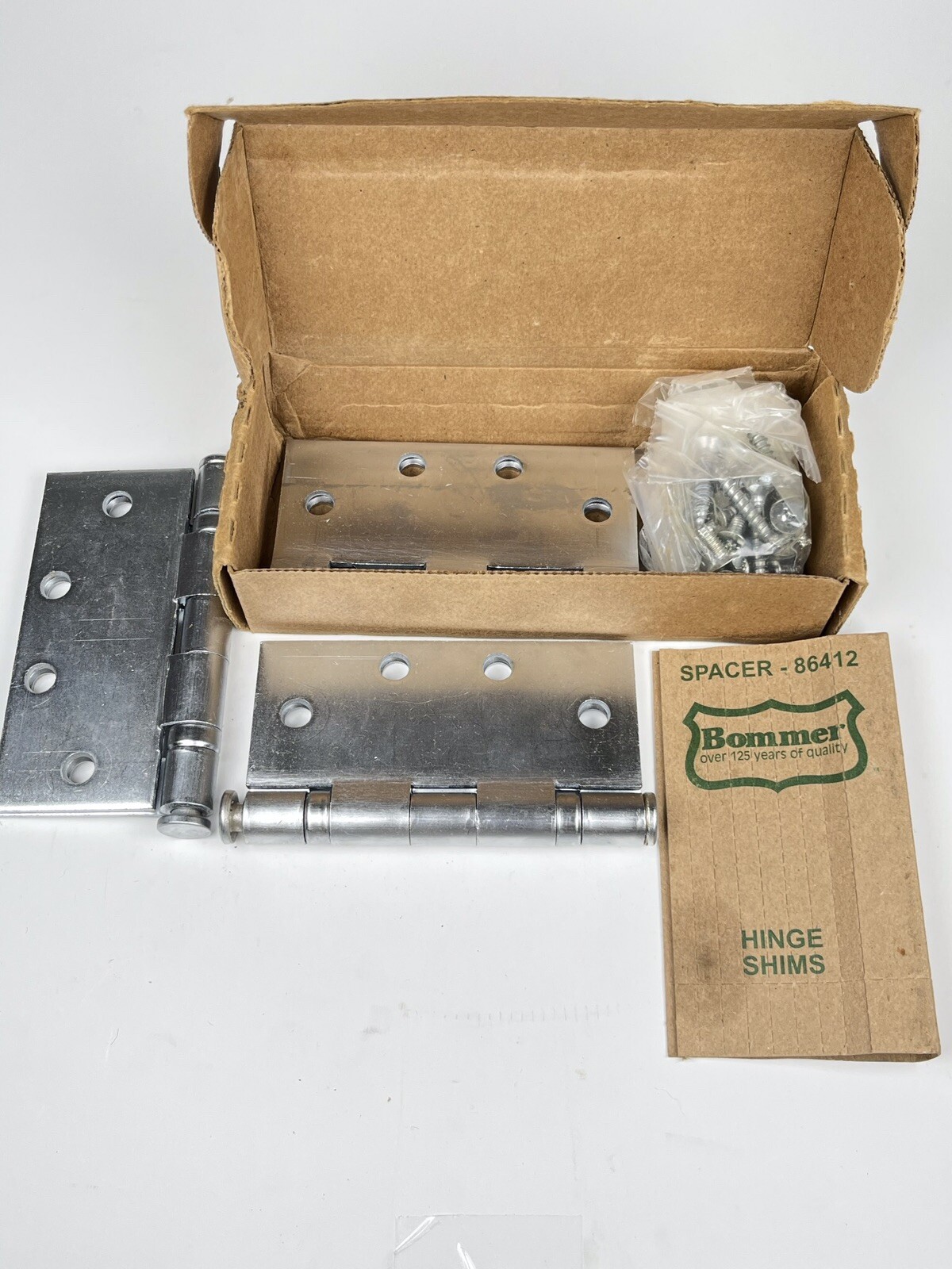 (3) Bommer Hinges Ball Bearing Square 4-1/2 Inch Mortise US26D BB5000-450-652
