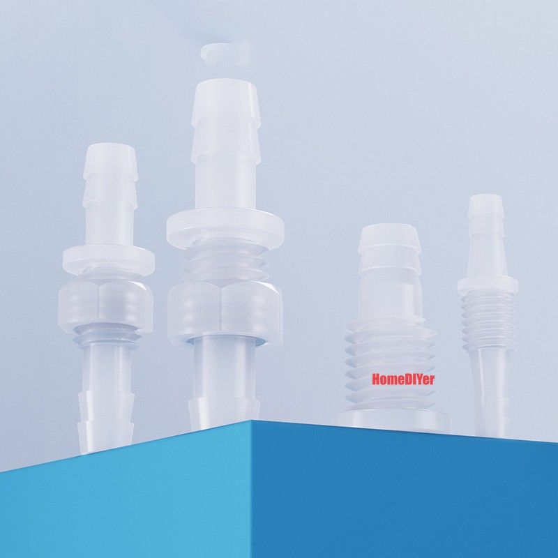 Straight Thread Reducer Joiner Tube Plastic Barbed Connector Pipe Hose Air Water