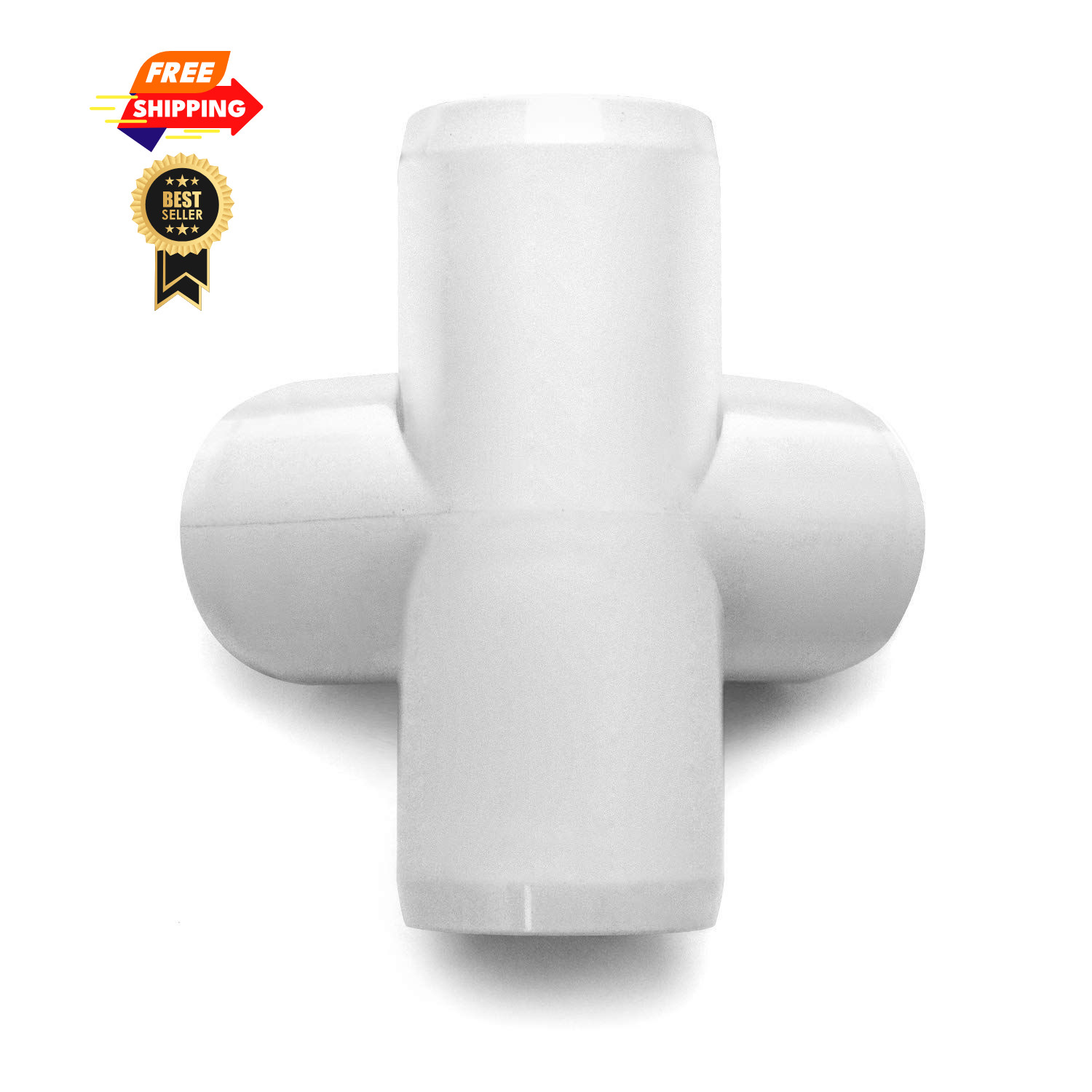 QWORK PVC Pipe Fitting, 4 Way 3/4″ Tee Elbow, 20 Pack 20 Pack, White