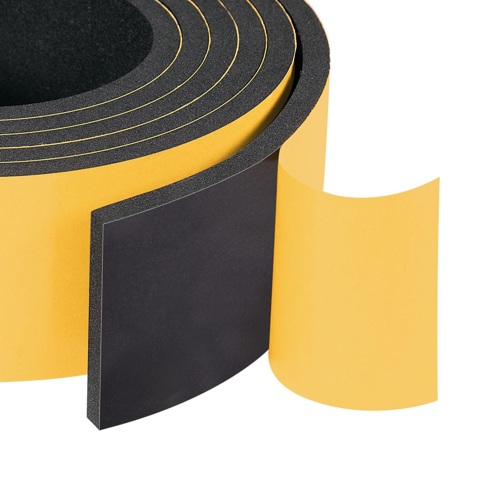 Yotache High Density Adhesive Foam Seal Tape 2″ W X 1/4″ 2″x1/4″x13 FT, Black