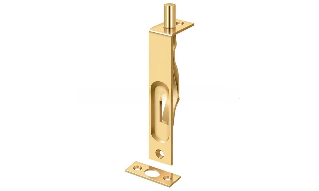 Deltana 4FBSCR003 4″ Flush Bolt; Heavy Duty; Lifetime Brass Finish