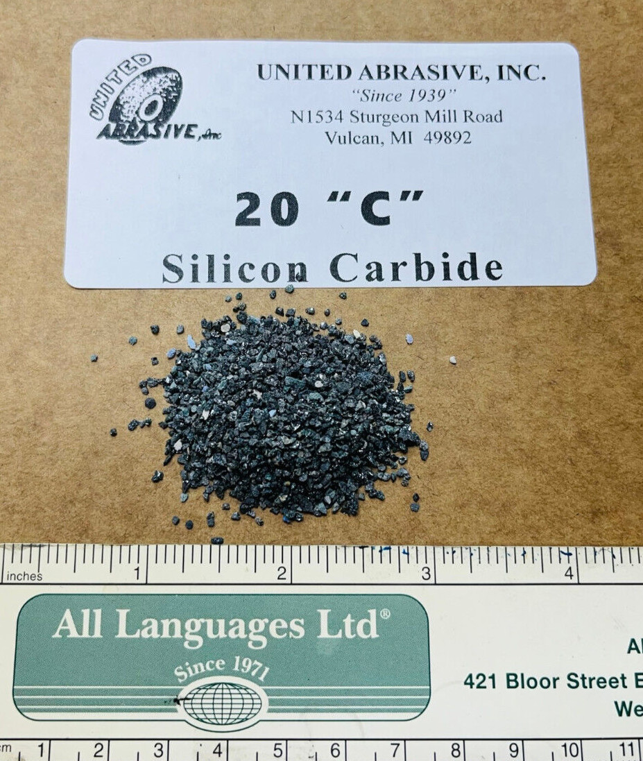Silicon Carbide: 40 lbs – 20 Grit Coarse – Polishing/Tumbling Abrasive Media