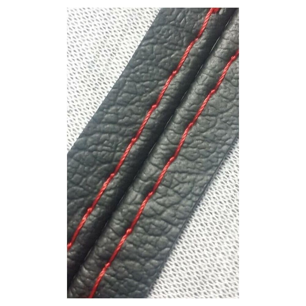Vinyl Leather Console Armrest Cover Red Stitch Front Center 1013-CCA-VBR
