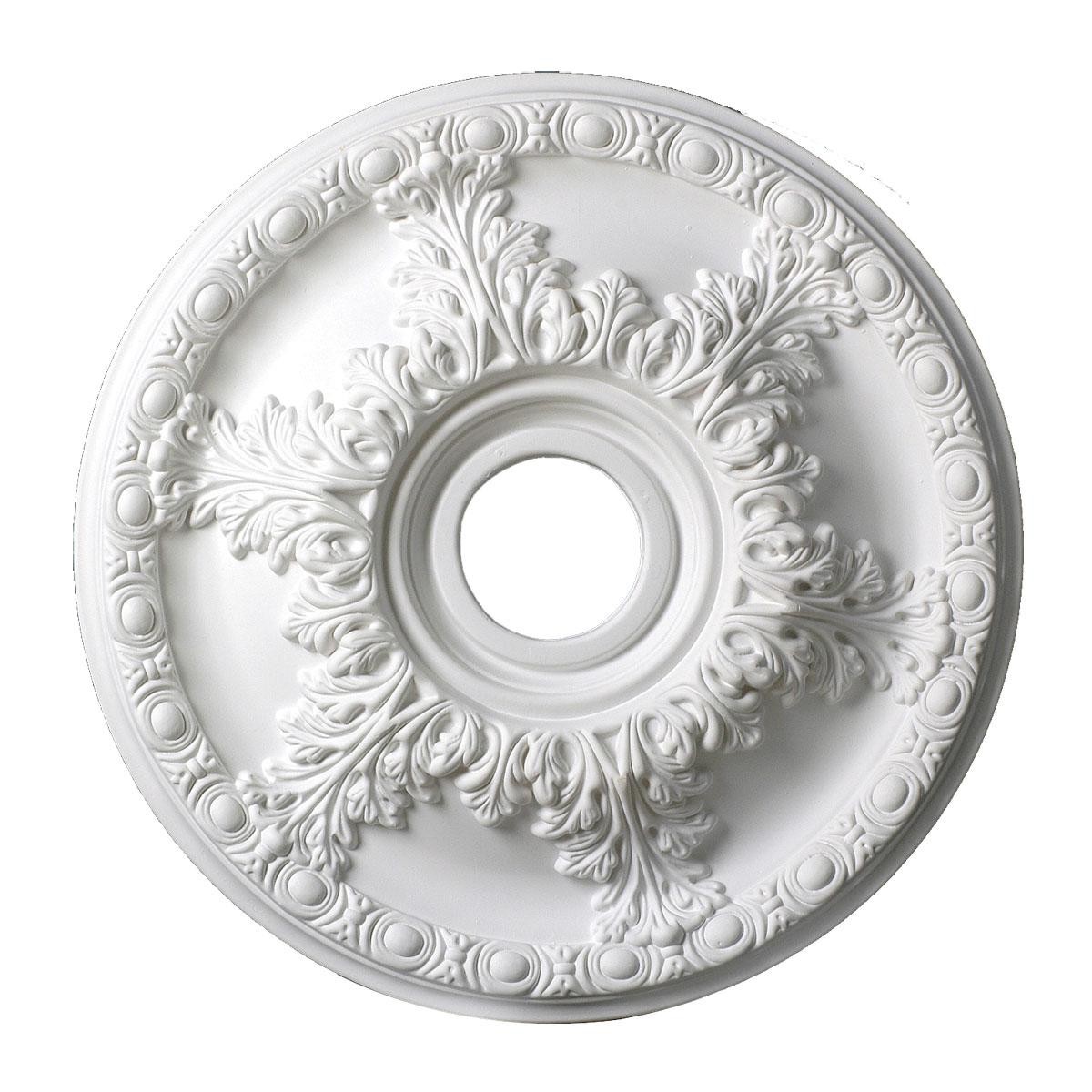 Outwater 18″x 1-7/8″ Leaf/ Running Bead Polyurethane Ceiling Medallion (1 Pack)