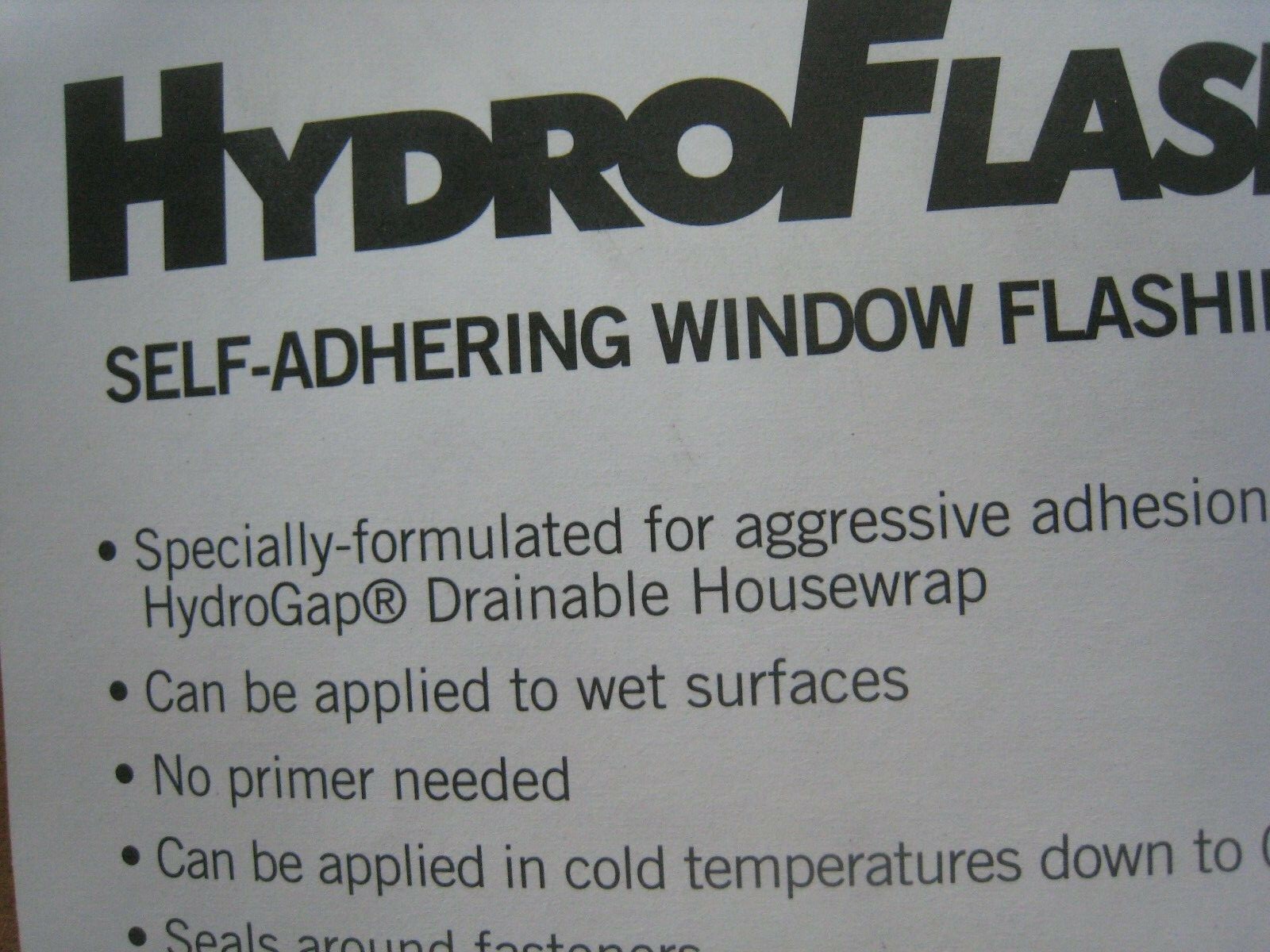 BENJAMIN OBDYKE HYDROFLASH 4″ x 75′ – 2 ROLLS HYDRO FLASH house wrap tape