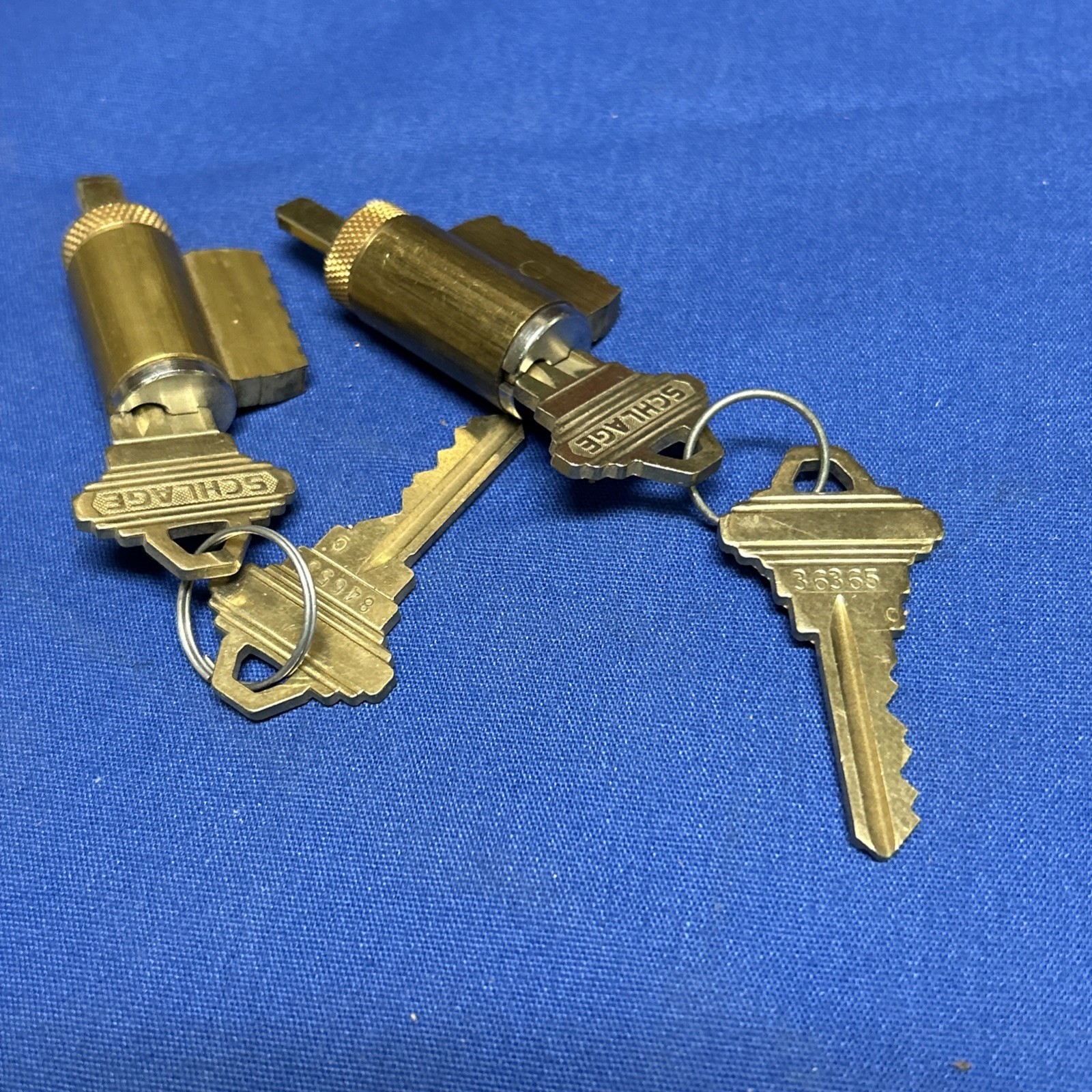 Lot of 2 Schlage classic core C key 626 AL Series silver New with 2 brass keys