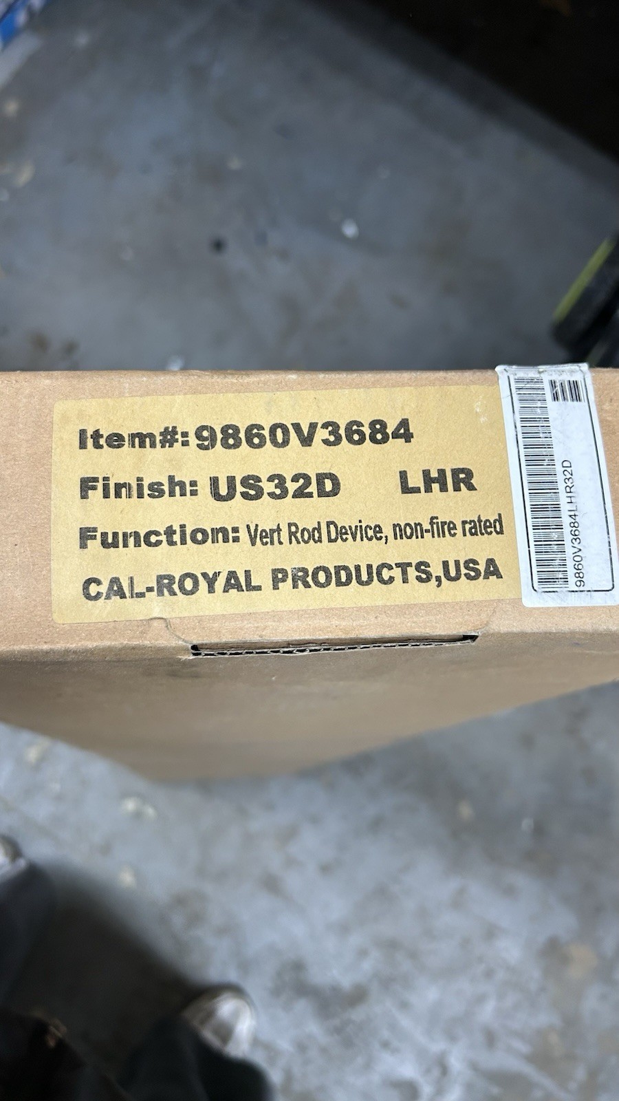9860V3684 Cal-Royal surface vertical rod exit device See Pics 30 Day Warranty