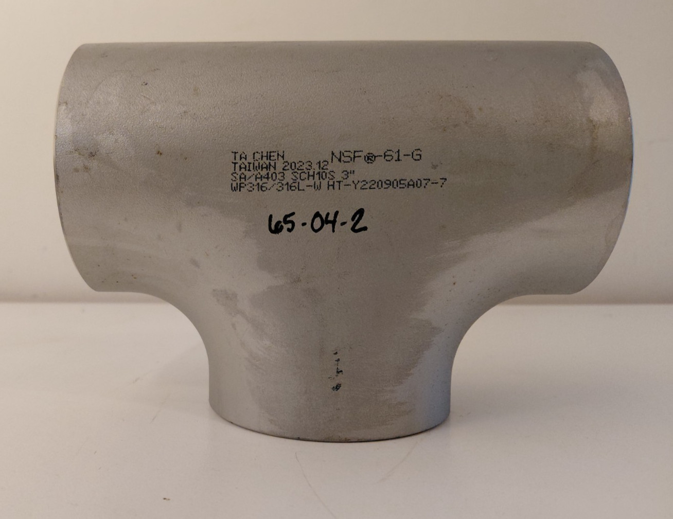 TA CHEN 3″ Sch-10S WP316/316LW Butt Weld Fitting SA403 NSF-61-G WP316/316L-W