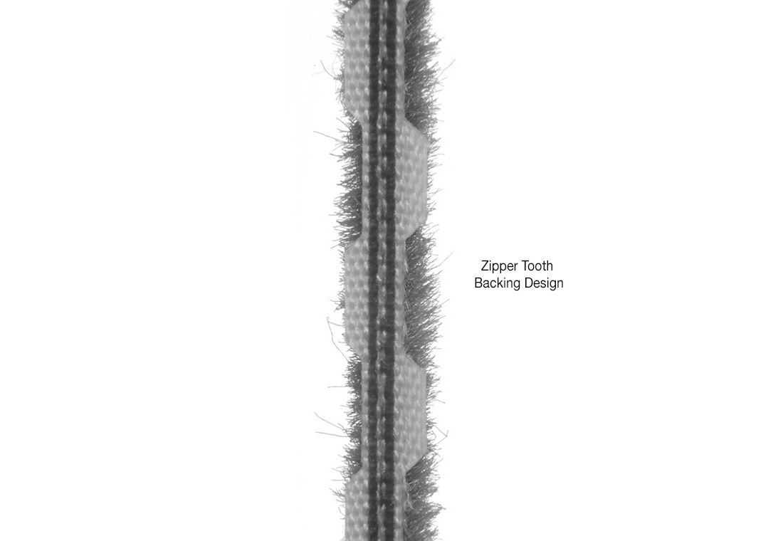 100ft Roll Zipper Pile Weatherstrip, 0.450″ Pile Height, 0.270″ Backing Width-