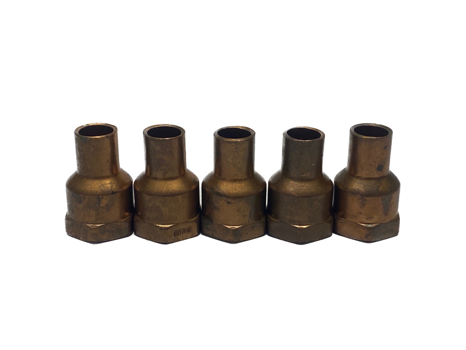 (5) NOS Nibco 3/8” FTG x 3/8” F Wrot Copper Pipe Adapter U6032-3/8