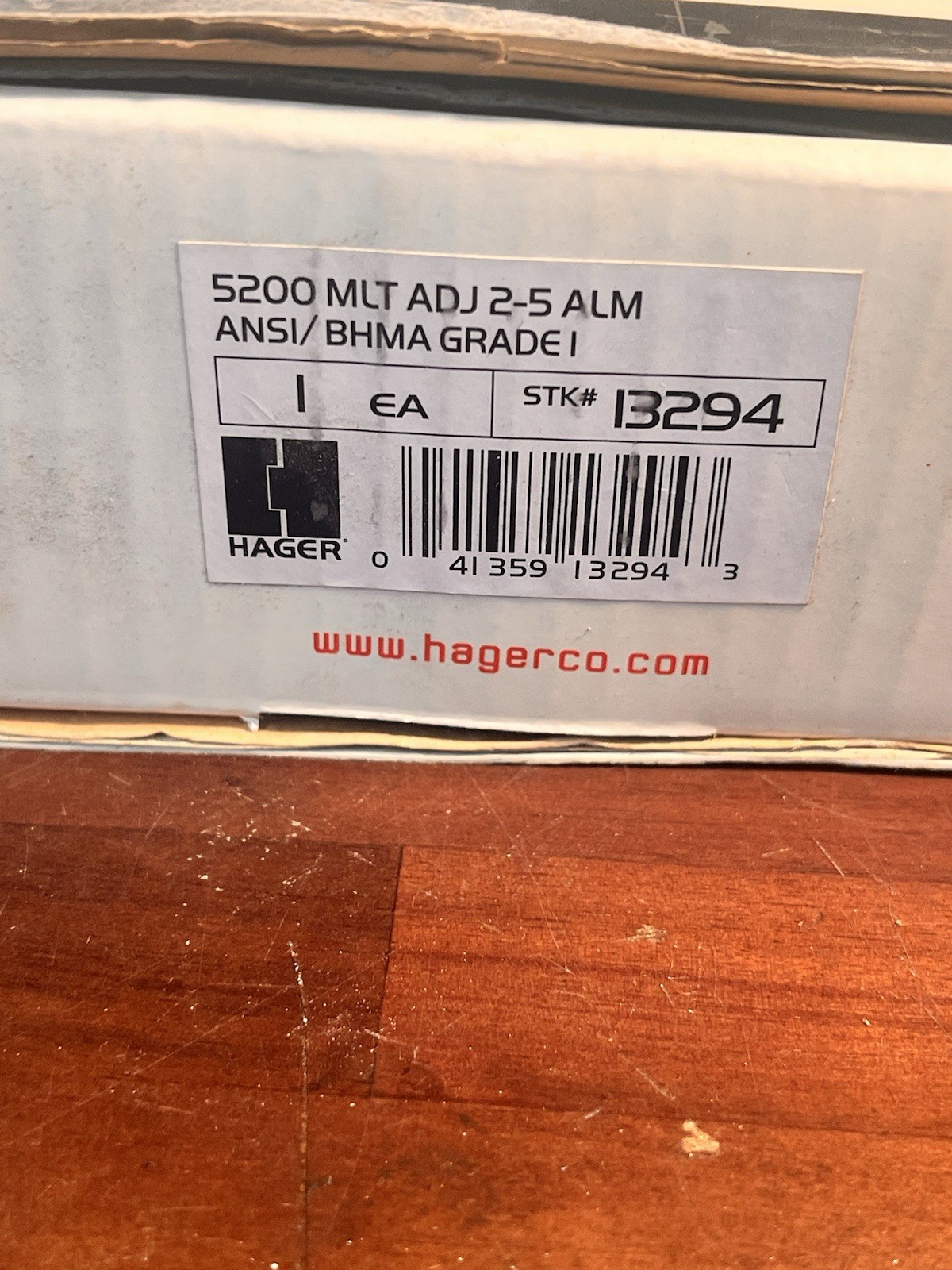 Hager Grade 1 Door Closer 5200 MLT ADJ 2-5 ALM ANSI/ BHMA # 13294
